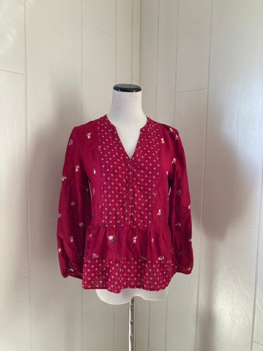 Old Navy Floral Pullover Blouse, Size XS